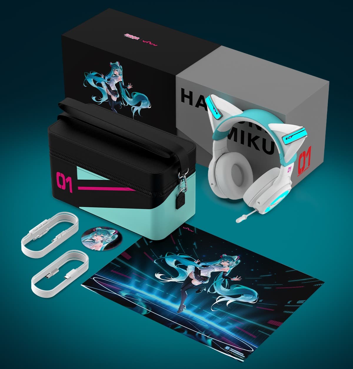 MK2 初音未来联名耳机场景图